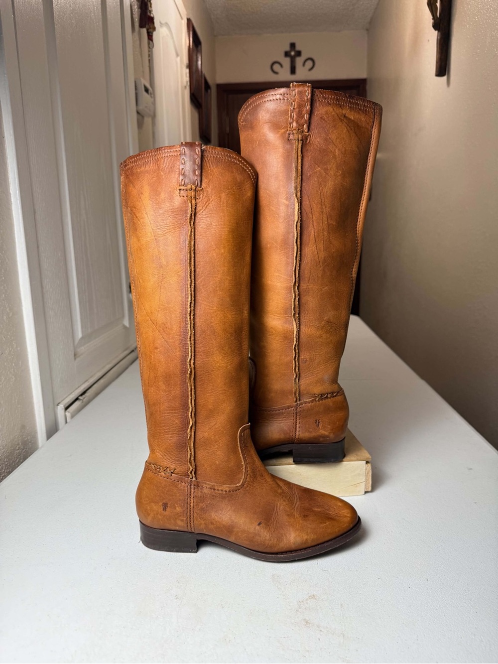 Frye Womens Melissa Button 2 Wc Boots - Whiskey Sz 6.5
